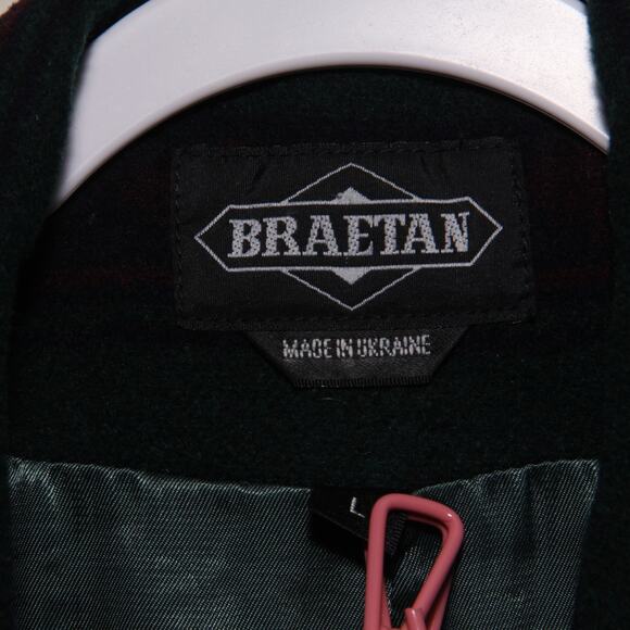 Vintage Braetan Wool Blend Boxy Blazer Coatigan Size L Striped Southwestern - Picture 8 of 9